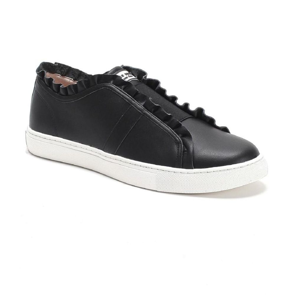 Kate Spade Womens Lance Black Leather Athleisure Fashion Sneakers Shoes NWT